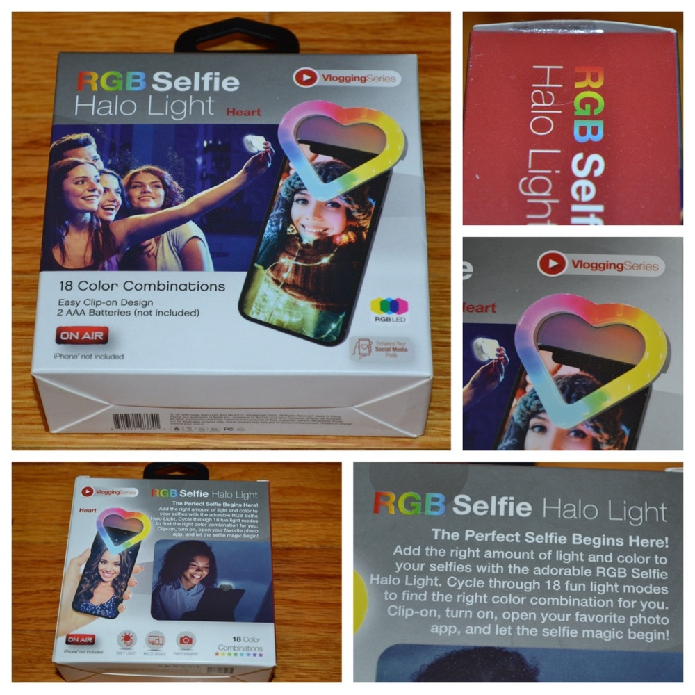 RGB heart-shaped clip-on selfie halo light - NEW
